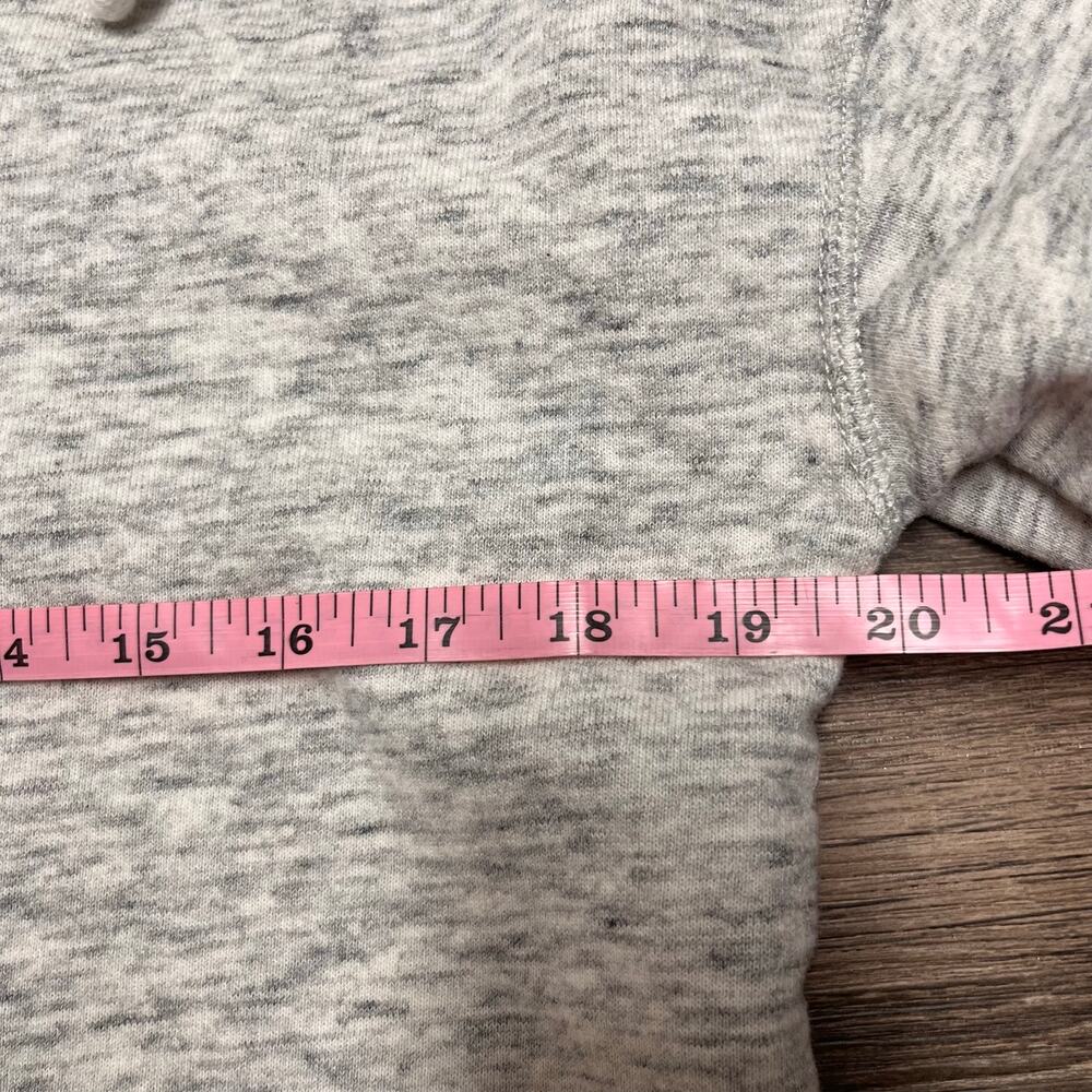 Hollister Cropped Half Zip Hoodie Gray Marled Fleece Womens Small Y2K Casual - Picture 7 of 8